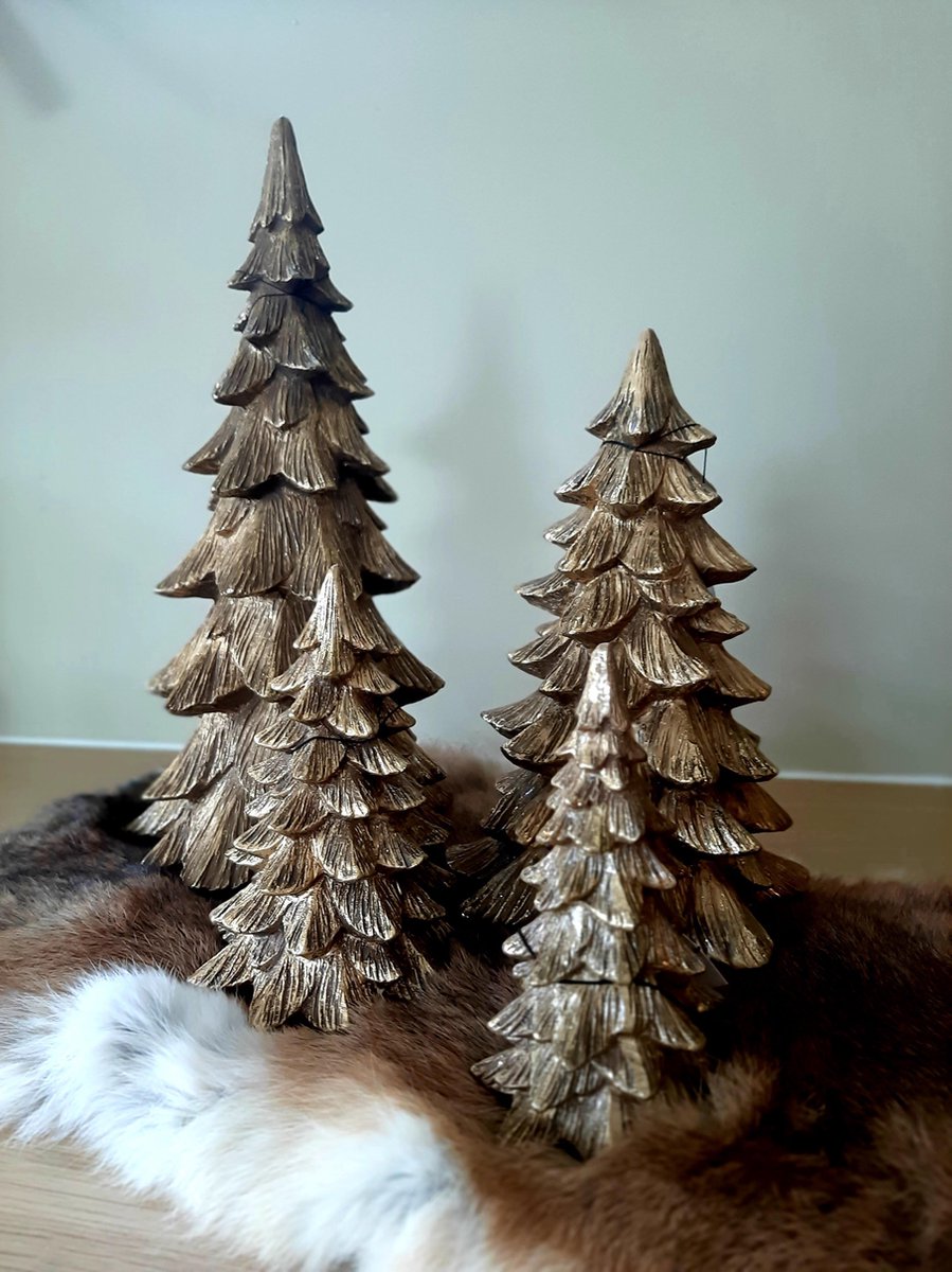 Alinterieur - Decoratieve Kerstboom - Goud - Medium | bol