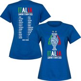 Italië Champions Of Europe 2021 Selectie T-Shirt - Blauw - Dames - S - 8