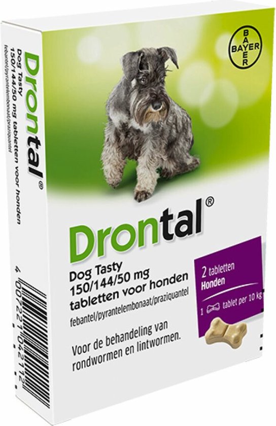 Drontal Dog Tasty Ontworming Tabletten vanaf 10kg 2 tabletten