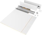 Emuca Set lade Vertex voor keuken of bad inclusief panelen, zacht sluiten, 500x93mm, module 600mm, staal, wit