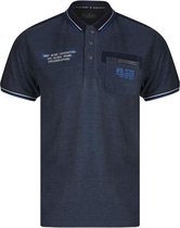 DISSIDENT marineblauw piqué poloshirt voor heren