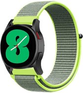 Strap-it Samsung Galaxy Watch 4 - 44mm nylon band - fluoriserend