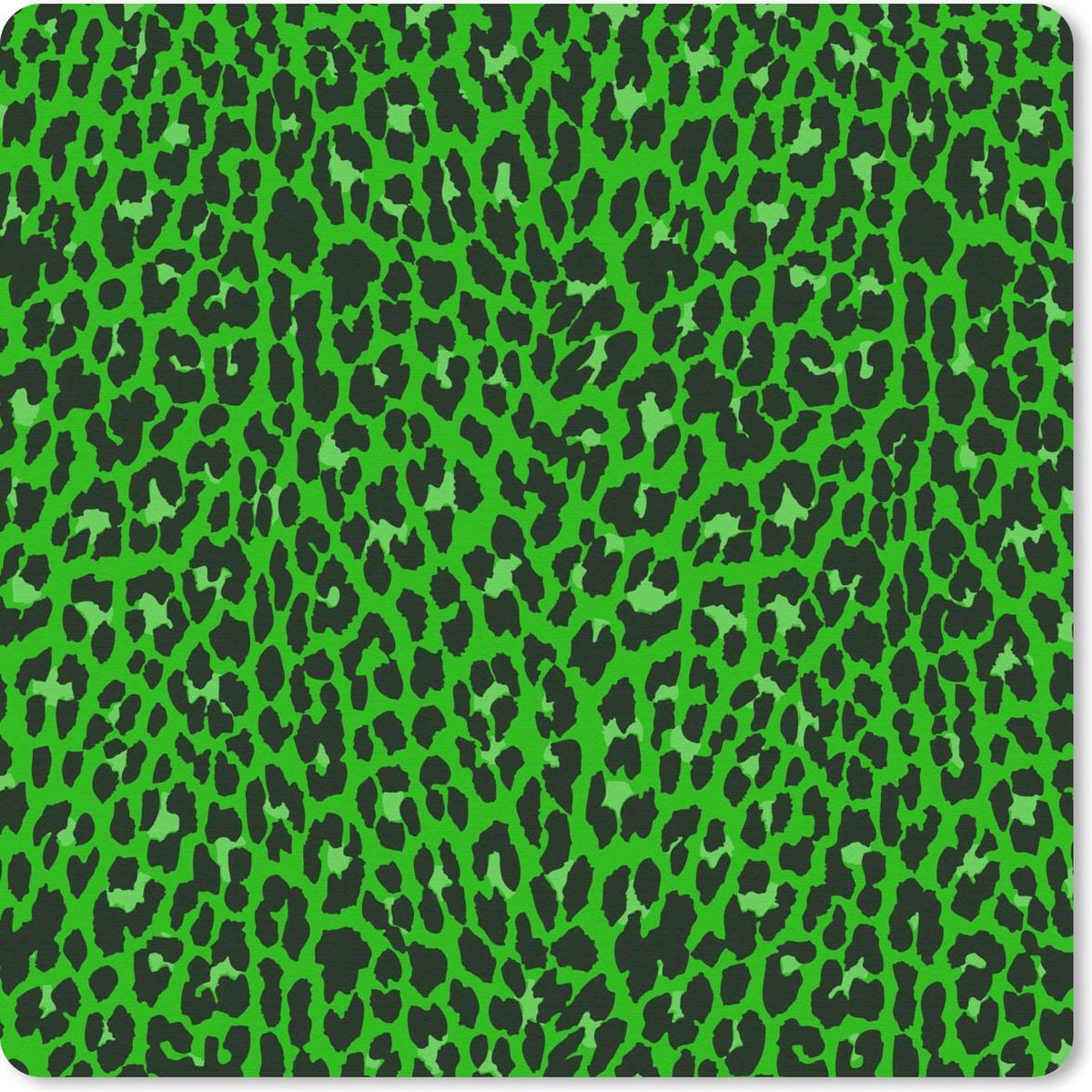 Muismat 30x30 cm - Mousepad Luipaard - Groen - Patroon - Muismatten