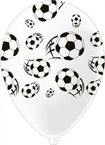 ballonnen Soccer 30 cm latex wit 18 stuks