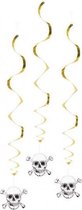 swirlslinger doodshoofd 85 cm karton wit/goud 3 stuks