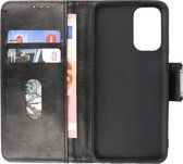 Zakelijke Book Case Telefoonhoesje - Portemonnee Hoesje - Pasjeshouder Wallet Case - Geschikt voor Oppo Reno 5 Pro - Zwart