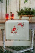 Vervaco Tafelloper kerstkabouters op ski's borduren (pakket) PN-0173615