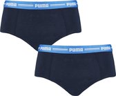 PUMA dames 2P mini shorts cotton modal blauw - M