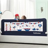 Bedhekje - Zinaps Bed Rail 150 cm Lengte Blauw Vouwen Bed Guard voor baby's en volwassenen (WK 02128)
