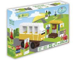 BiOBUDDi  - Juf Roos - De wielen van de bus - 36 delig - Past op Duplo !! - Jongens en Meisjes - Speelgoed - Sint / Kerst Cadeau Tip !!