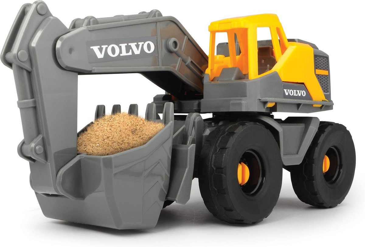 Volvo On-Site Excavator Grijs/Geel Met Beweegbare