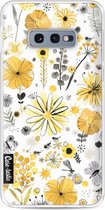 Casetastic Samsung Galaxy S10e Hoesje - Softcover Hoesje met Design - Flowers Yellow Print