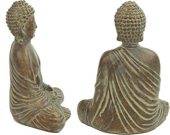 Boeddha Zittend - 16x10x20 - 580 - Polyresin