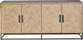 Dressoir Fishbone 180 Cm - Hout - Grijsbruin  Furn4All | Grijsbruin | 82 x 180 x 45 cm