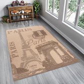 Tapiso Floorlux Vloerkleed Beige Keuken Duurzaam Tapijt Maat– 140x200