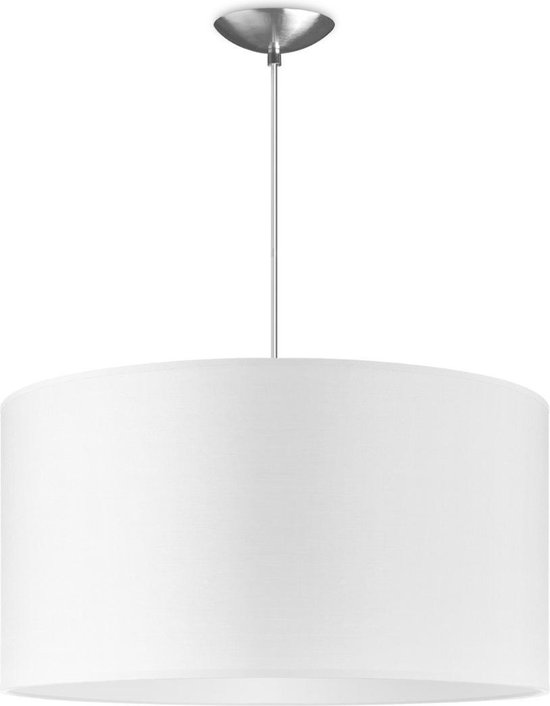 Home Sweet Home hanglamp Bling - verlichtingspendel Basic inclusief lampenkap - lampenkap 50/50/25cm - pendel lengte 100 cm - geschikt voor E27 LED lamp - wit