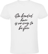 On bended knee is no way to be free t-shirt | peter r de vries | Wit