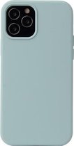 Effen kleur vloeibare siliconen schokbestendige beschermhoes voor iPhone 13 Pro Max (smaragdgroen)