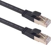 By Qubix - Câble LAN Ethernet plat Ultra fin CAT8 de 1 m - Zwart - Câble Internet
