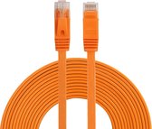 By Qubix internetkabel - 15 meter - CAT6 - Ultra dunne Flat - Ethernet kabel - netwerkkabel (1000Mbps) - Oranje - RJ45 - UTP kabel