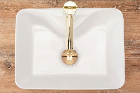 REA Kelly Mini Lavabo à poser / Lavabo - 41 x 31 x 13 cm. - Wit brillant
