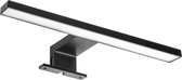 Emuca Spot met leds voor badkamerspiegel Virgo, IP44, 300 mm, Plastic, Zwart