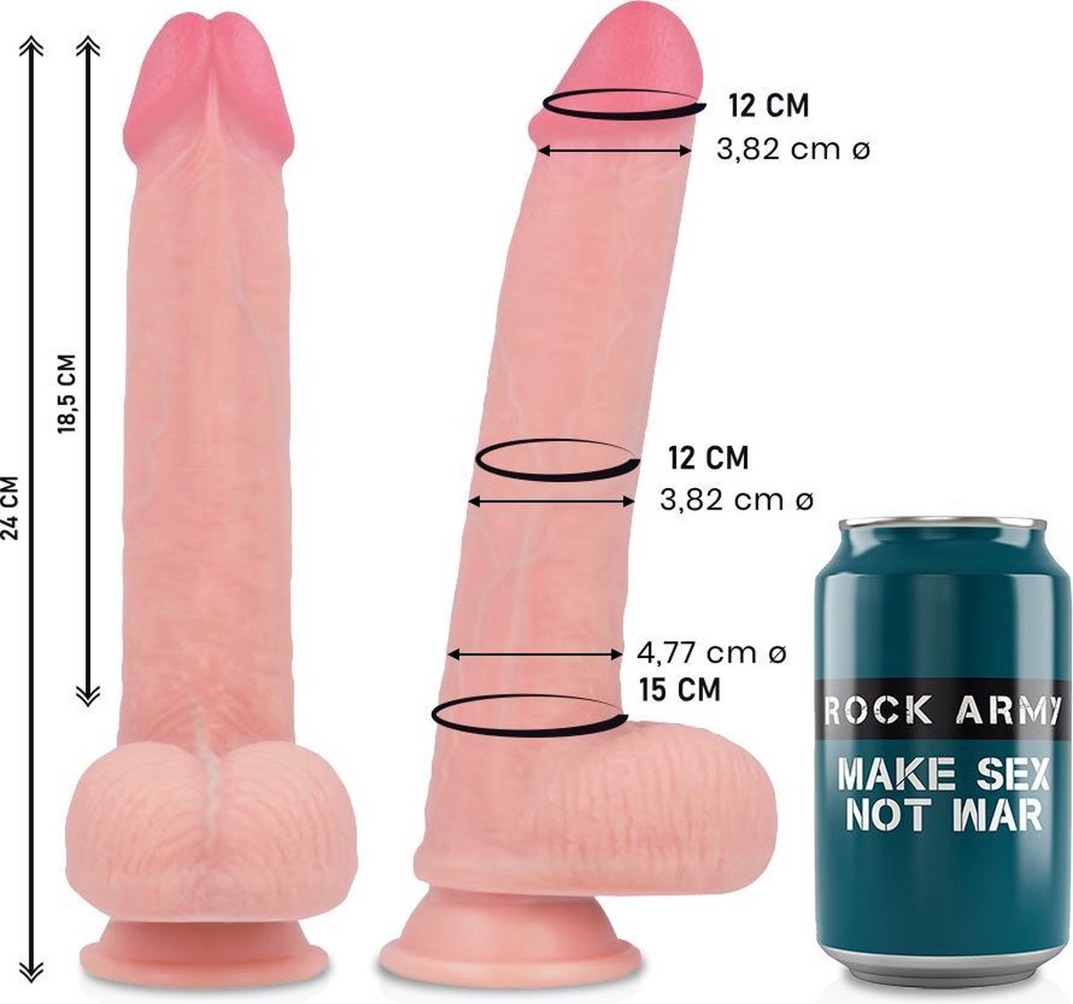 ROCK ARMY | Rockarmy Liquid Silicone Premium Kingcobra Realistic 24cm | Big Dildo | Huge Dildo | Realistic Dildo | Premium Dildo | Unique Dildo | Sex Toy for Man | Sex Toy for Woman | Best Dildo | Unisex Dildo | Sex Toy