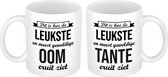 Leukste en meest geweldige oom en tante mok - Oom en Tante cadeau/ cadeautje beker/ mokken set