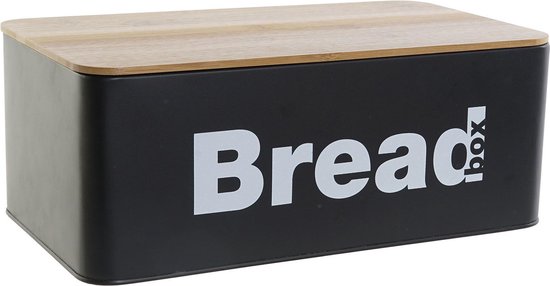 2x Boîtes à pain en bois de bambou avec couvercle 33 x 18 x 13 cm - Ustensiles de cuisine - Boîtes à pain / boîtes à pain / Boîtes à pain à produits frais