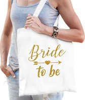 1x Sac EVJF Bride to be or blanc / goodie bag dames - Accessoires de vêtements pour bébé enterrement de vie de party fille