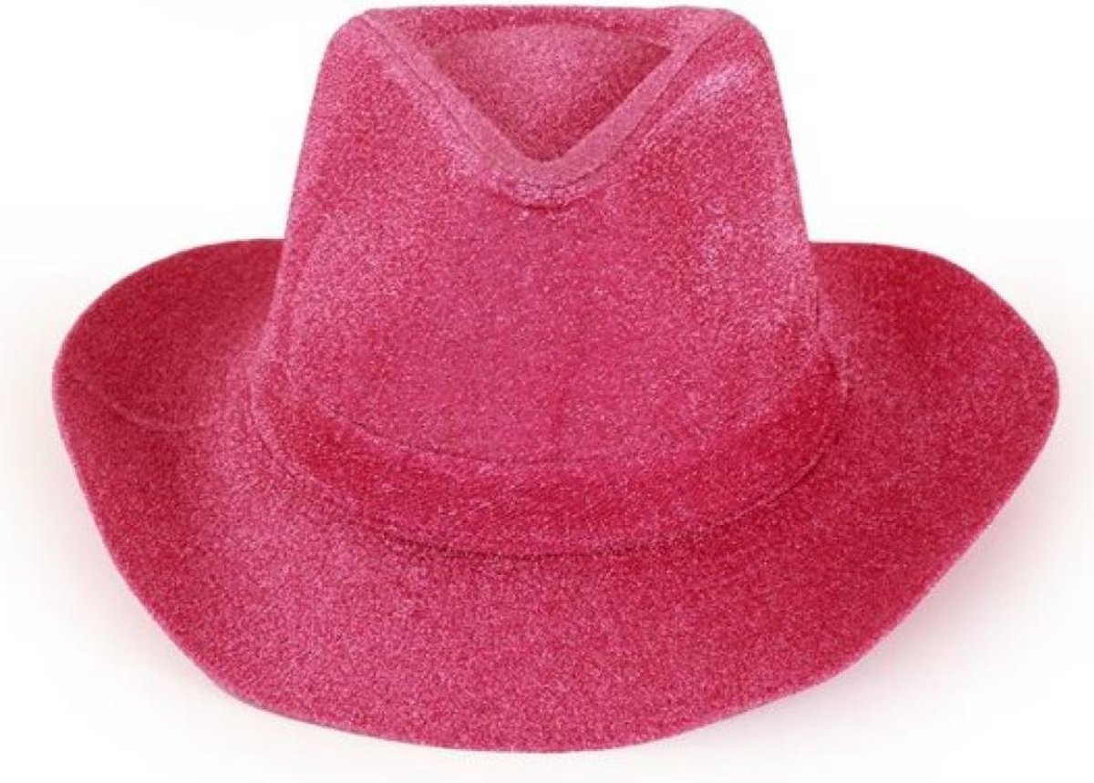 Hoed - Roze - Cowboyhoed - Glitter | bol