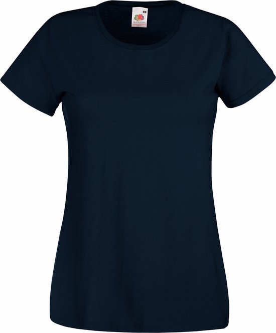 Fruit Of The Loom Dames / Vrouwen Damens-Fit Valueweight T-shirt met korte mouwen (Diep Marine)