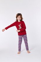 Woody Unisex pyjama donker rood