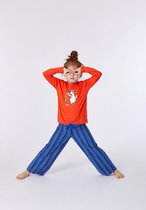 Woody pyjama meisjes/dames - oranje - ijsbeer - 212-1-BSL-S/546 - maat 116