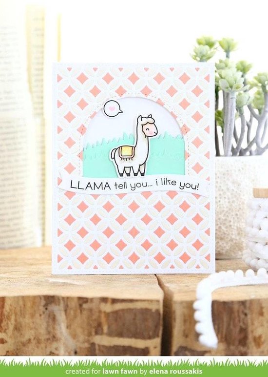 Lawn Fawn Clear Stamps 3X2 Sealed With A Kiss/ Sellado Con Un Beso