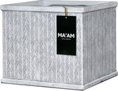 MA'AM Ivy - plantenbak - vierkant - 36x31 - vorstbestendig - wit - hip - trendy - visgraat patroon - met afwateringsgat - bloembak