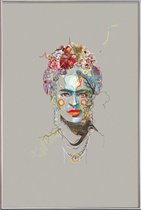 JUNIQE - Poster met kunststof lijst Frida 3 -20x30 /Kleurrijk