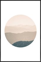 JUNIQE - Poster in kunststof lijst Karwendel - foto -20x30 /Bruin &