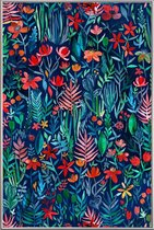 JUNIQE - Poster met kunststof lijst Tropische inkt - patroon -40x60