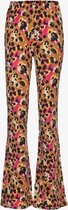TwoDay meisjes flared broek met luipaardprint - Roze - Maat 170/176