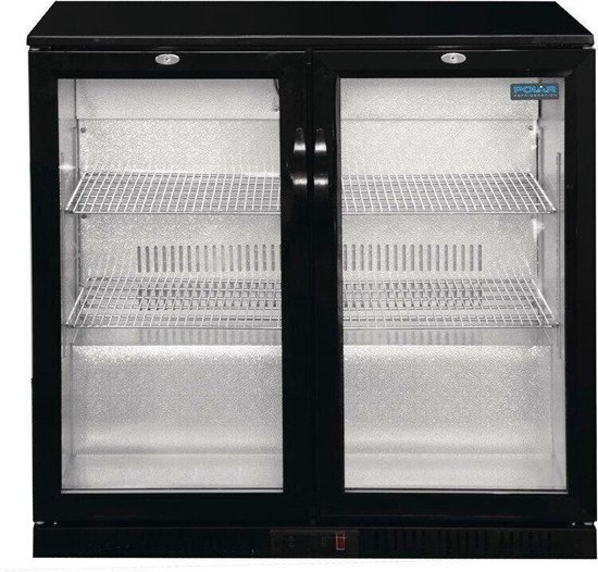 Frigo À Boissons Réfrigérateur Bar Vitrine Porte Double Vitrage 138L Inox