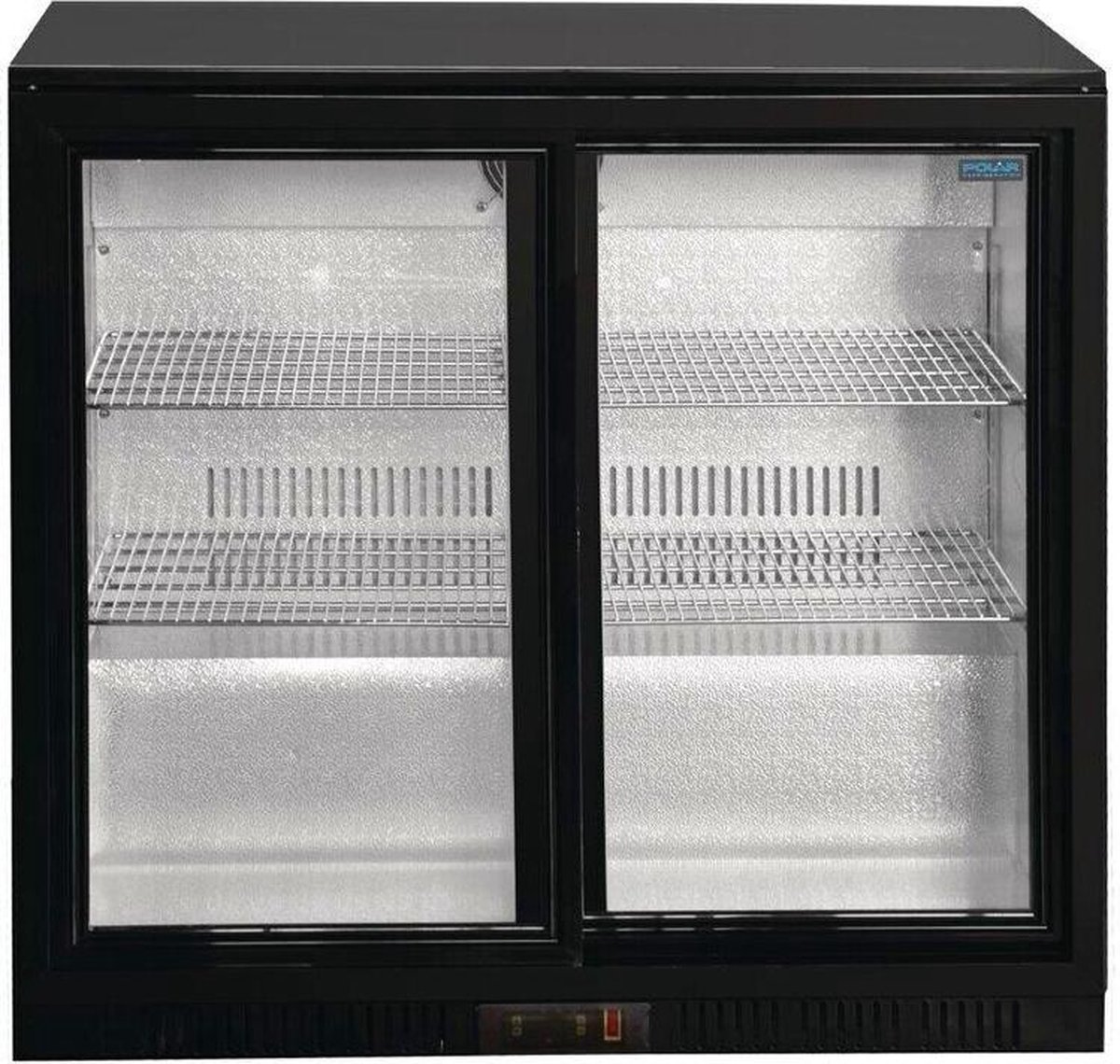 Polar G-Serie 2-Deurs Barkoeling Met Schuifdeuren Zwart 208l, Polar GL003