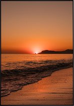 Poster mooie zonsondergang bij zee - 30x40 cm