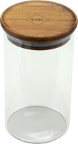 Dagelijkse Kost  Glazen voorraadpotten acacia houten deksel (700 ml)   - Transparant - Stapelbaar, Met deksel, Luchtdicht