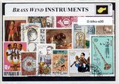 Koperen blaasinstrumenten – Luxe postzegel pakket (A6 formaat) : collectie van verschillende postzegels – kan als ansichtkaart in een A6 envelop - authentiek cadeau - kado - gesche