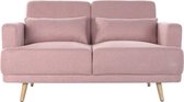Sofa DKD Home Decor Roze Polyester Hout Metaal (135 x 70 x 76 cm)