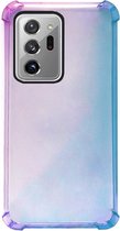 ADEL Siliconen Back Cover Softcase Hoesje Geschikt voor Samsung Galaxy Note 20 Ultra - Kleurovergang Blauw Paars