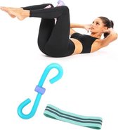2 in 1 Kachelpijp Apparaat + Squat Weerstandsband Heuplift en Buik Fitness Oefenapparatuur Set (Groen)