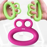 MAXSOINS MXO-DOUBLE-001 Frog Shape Finger Grip Trainingsapparaat Finger Grip Ring, Specificatie: 50LB (Plane Purple)