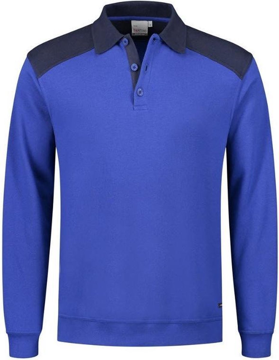 Santino Tesla 2color Polo-sweater (280g/m2) - Blauw | Marine - S